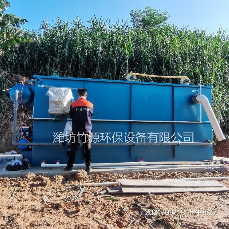 广西养猪场污水处理设备 竹源定制气浮机 出水可直接农田灌溉